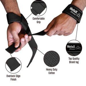 Motox Fitness Weight Lifting Straps Black Brand New In Packaging Powerlifting